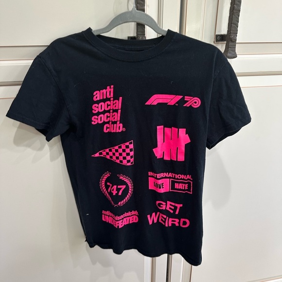 RARE Anti Social Social Club UNDFTD X F1 Tee - Picture 4 of 6